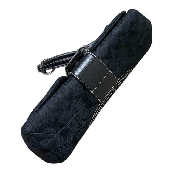 Vintage Black Coach Y2K Braided Soho Pochette Baguette Shoulder Mini-Bag Purse - Picture 11 of 12